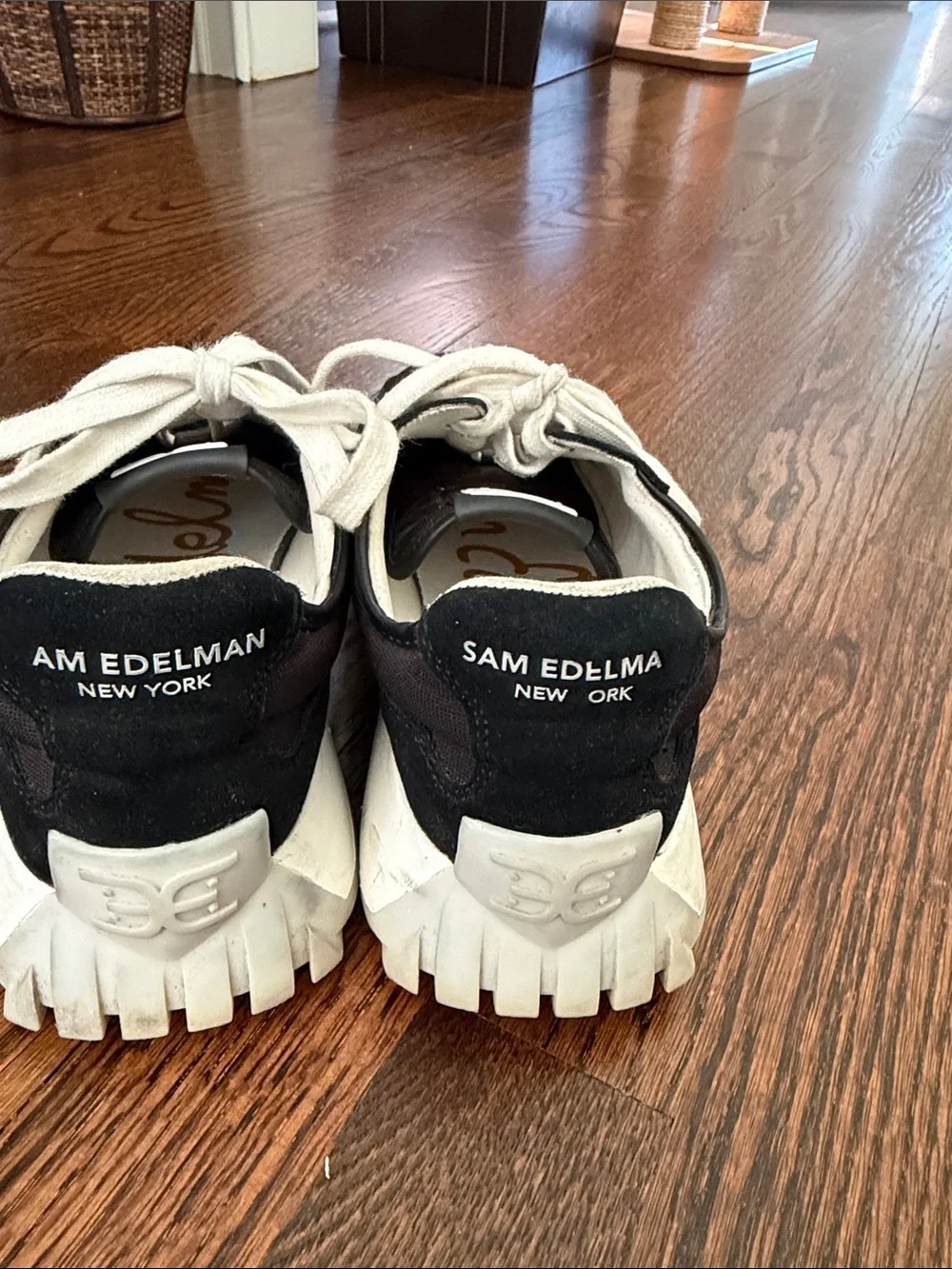Sam Edelman Black Sneakers with White Trim
